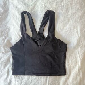 ALO Yoga V-Neck Black Sports Bra